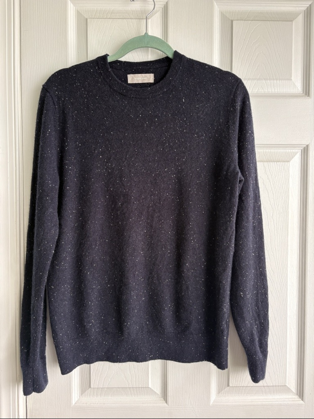 Everlane Men's Navy Fleck Cashmere Crewneck Sweater